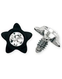 Star With Stone - Sort Dermal Anchor Kugle