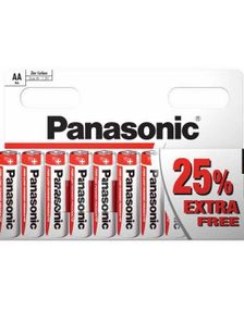 10 stk Panasonic AA Zink Carbon Batterier