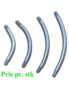 Lyseblå bananstang i Titan til 1,6 mm Kugle