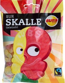 Pose med Skalle med Surt Vingummi 90 gram