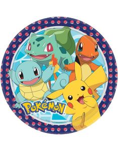 8 stk Pokémon Tallerkener 23 cm