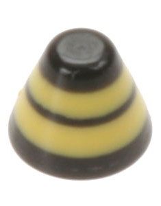 DualRing Spike Gul - 3 mm Akrylkugle til 1,2 mm stang