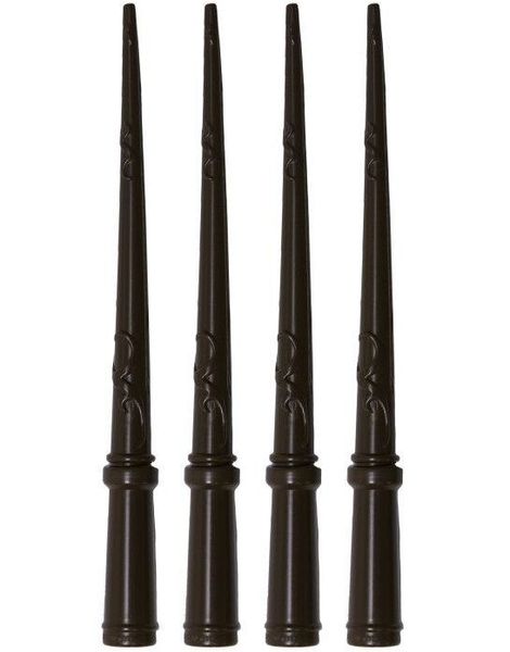 4 stk Harry Potter Tryllestaver med Utskjæringer 23 cm - Lisensiert