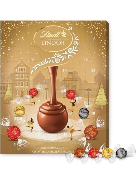 Lindt Lindor Gold - Stor Trøffelchokolade Adventskalender 233g
