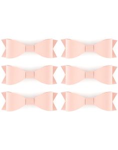 6 stk Pudderrosa DIY Sløjfer 9x3 cm