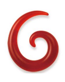Curl Expander Akryl - Rød Ørepiercing