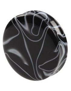 Marble Design Black - Piercing Plug