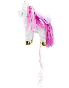 Hvid Enhjørning Pinata 34x24 cm