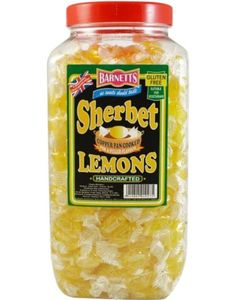 3 kg Barnetts Sherbet Lemons - Kæmpestor Æske med Citronsorbet-Slik