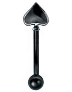 Spar - 1.2 x 8 mm Sort Øjenbrynspiercing