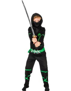 Svart og Grønn Ninja Kostyme til Barn