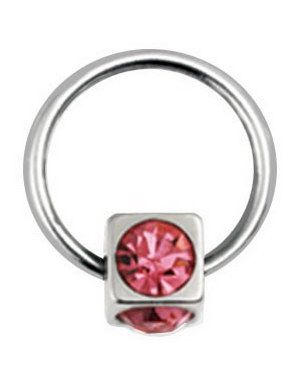 Terning m/Rosa Sten BCR Piercing