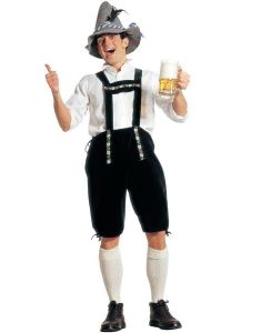 Lederhosen - Selebukser Til Oktoberfest - Mørk Grøn