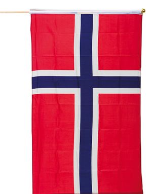 Norsk Håndflag på Pinde 40x30 cm