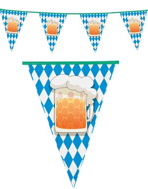 6 meter Oktoberfestbanner med Ølkrus - Beer Party