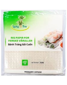 Lucky Tree Firkantede Rispapir til Ferske Vårruller 22 cm 350 gram (Vietnam)