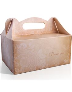Thank You - 10 stk Beige Gaveæsker 19x14x9 cm