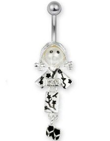 Geisha Girl Navlepiercing - Sort