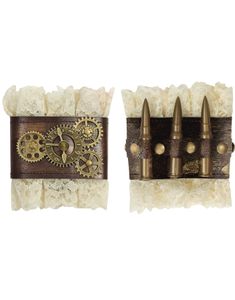 Steampunk Manchetter med Blonder