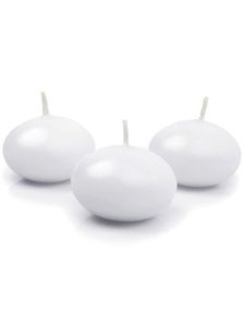 10 stk Hvide Flydende Stearinlys 5 cm