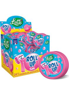 24 stk Lutti Roll Up Tyggegummi med Tutti Frutti Smag