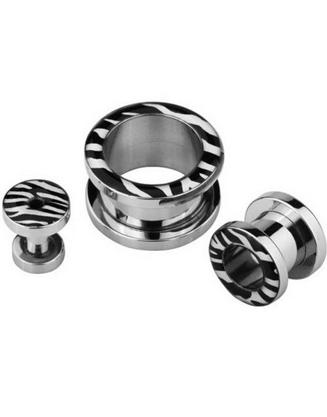 Piercing Tunnel med Zebramønster