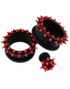 Sort Piercing Tunnel med Røde Spikes