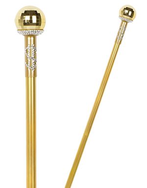 Guldfarvet Pumpestok 92 cm