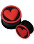 Red Heart - Sort Piercing Plug