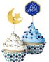 20 stk Cupcakeformer med 20 stk Kaketoppere - Eid Mubarak