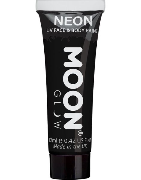 Sort Pastel Neon UV/Blacklight Ansigts- og Kropsmaling 12 ml
