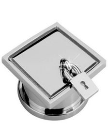 Sølvfarvet Piercing Plug med Hængelås