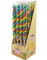 16 stk Giant Rainbow Twist Pops - Regnbuefarvede Lange Spiralformede Slikkepinde - Candy Realms - Hel Kasse 2 kg