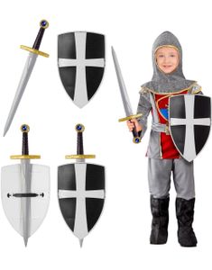 Black Crusader - Skjold 19 cm & Sværd 49 cm