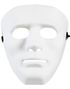 Hvid Anonym Maske i Hård Plast