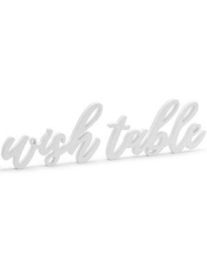 Wish Table - Hvitt Treskilt 40x10 cm