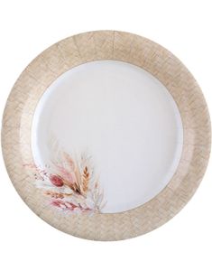 10 stk Papptallerkener med Pampasgress Motiv 22,5 cm
