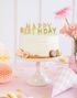 Happy Birthday Kakelys 2,5 cm - Gullfarget