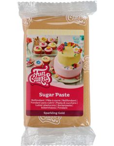 Funcakes Fondant - Sparkling Gold / Glitrende Gull 250 gram