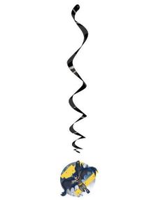 3 stk Hengende Swirl Dekorasjoner - Lisensiert Batman