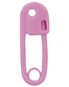 Sikkerhedsnål 1.6 mm - Rosa Ørepiercing