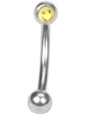 Smily Face - 1.2 mm x 8 mm Øjenbrynspiercing