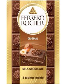 Ferrero Rocher Melkesjokolade med Hasselnøtter 90 gram
