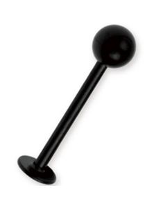 Sort PVD Labret med Rund Kugle