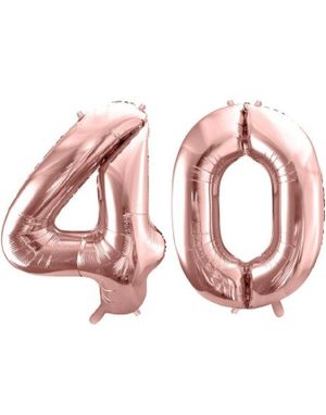 40 år balloner - 86 cm rosenguld