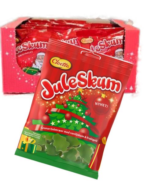 24 stk Cloetta Juleskum med Vingummi - Hel Kasse 2,4 kg