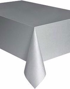 Sølvfarvet Plastdug 137x274 cm