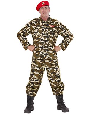 Militærsoldat Herrekostume