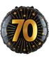 Jubilæum Folieballon - Rund Sort Og Guldfarvet Folieballon 46 cm