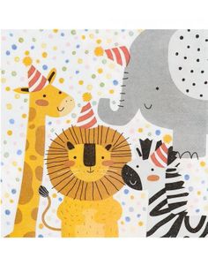 20 stk Servietter med Safari Motiv 33x33 cm